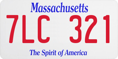 MA license plate 7LC321
