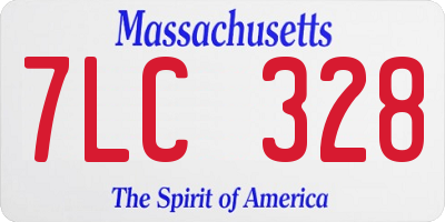 MA license plate 7LC328