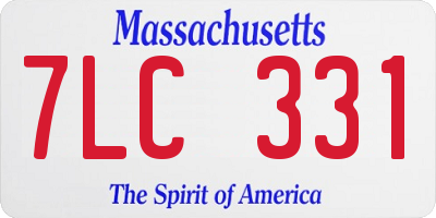 MA license plate 7LC331