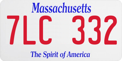 MA license plate 7LC332