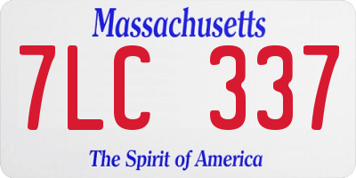 MA license plate 7LC337