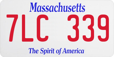 MA license plate 7LC339