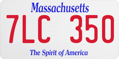 MA license plate 7LC350