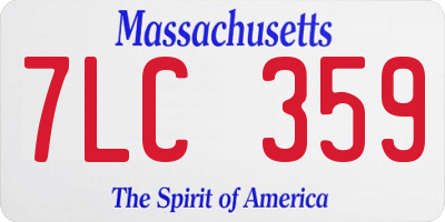 MA license plate 7LC359