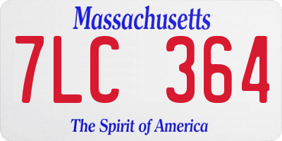 MA license plate 7LC364
