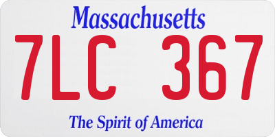 MA license plate 7LC367