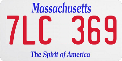 MA license plate 7LC369