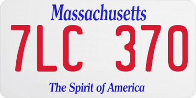 MA license plate 7LC370