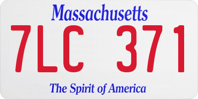 MA license plate 7LC371