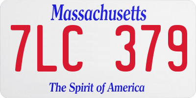 MA license plate 7LC379