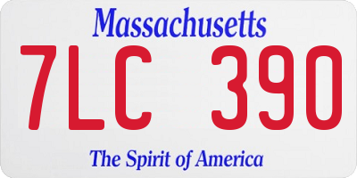 MA license plate 7LC390