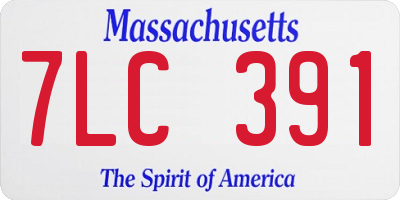MA license plate 7LC391