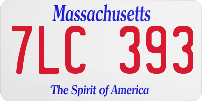 MA license plate 7LC393