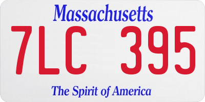 MA license plate 7LC395