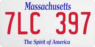 MA license plate 7LC397