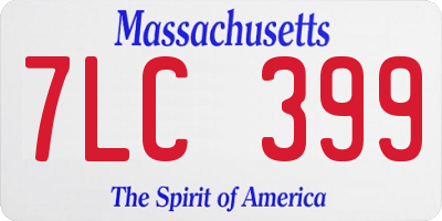 MA license plate 7LC399