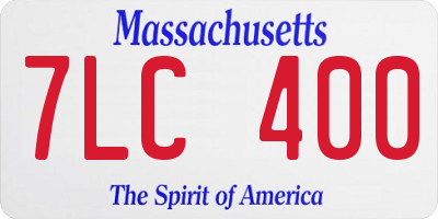 MA license plate 7LC400