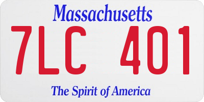 MA license plate 7LC401