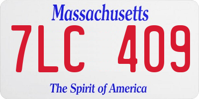 MA license plate 7LC409