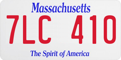 MA license plate 7LC410