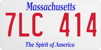 MA license plate 7LC414