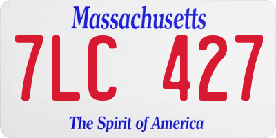 MA license plate 7LC427