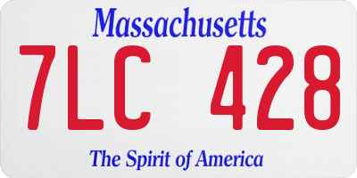 MA license plate 7LC428