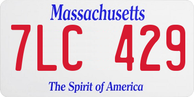 MA license plate 7LC429