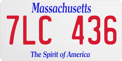 MA license plate 7LC436