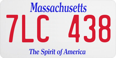 MA license plate 7LC438