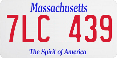 MA license plate 7LC439