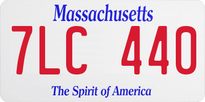 MA license plate 7LC440