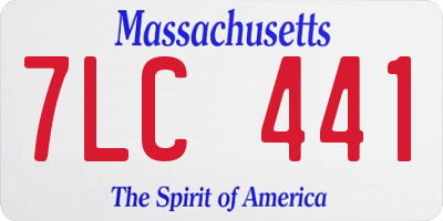 MA license plate 7LC441