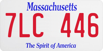 MA license plate 7LC446