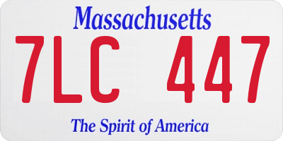 MA license plate 7LC447