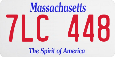 MA license plate 7LC448