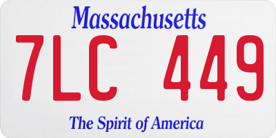 MA license plate 7LC449