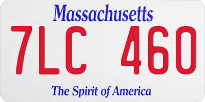 MA license plate 7LC460