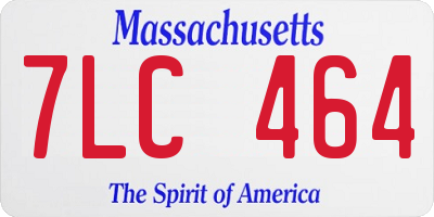 MA license plate 7LC464