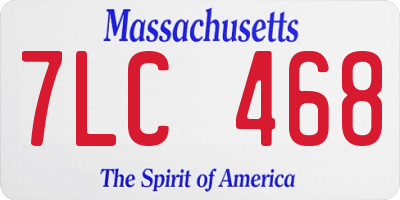 MA license plate 7LC468