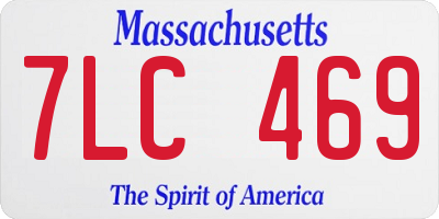 MA license plate 7LC469