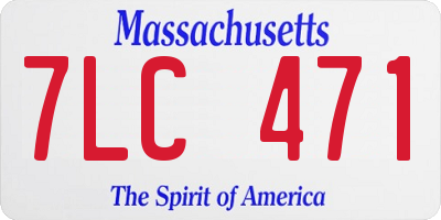 MA license plate 7LC471