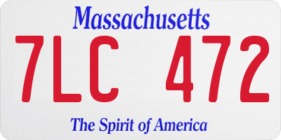 MA license plate 7LC472
