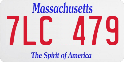 MA license plate 7LC479