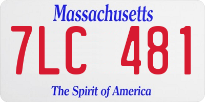 MA license plate 7LC481