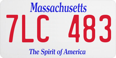 MA license plate 7LC483
