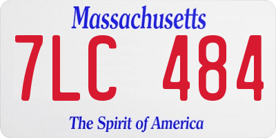 MA license plate 7LC484
