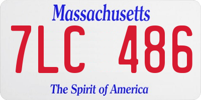 MA license plate 7LC486