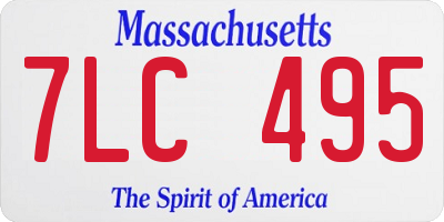 MA license plate 7LC495