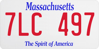 MA license plate 7LC497